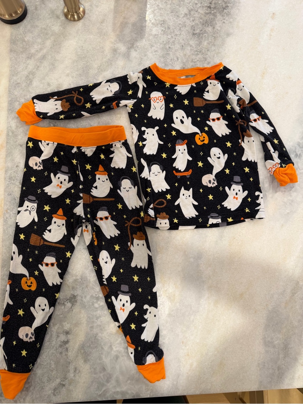 Little Sleepies Friendly Ghosts pajamas 12-18 months